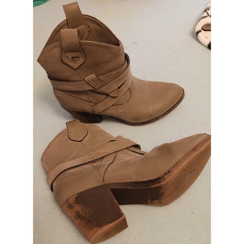 Rocket Dog Sayla Vintage Worn PU Western Short Boots,  Size‎ 10